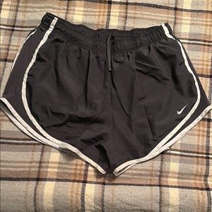 Nike Women's Black Athletic Shorts with White Trim